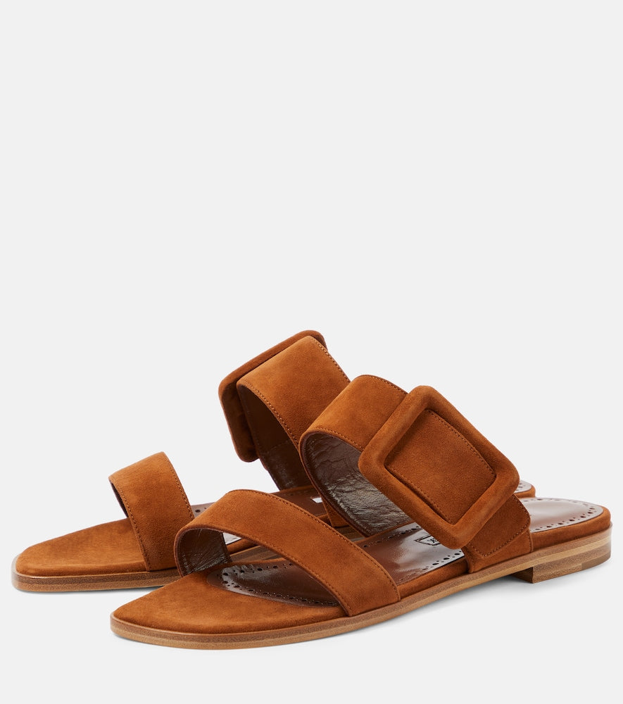 Manolo Blahnik Titubaflat suede sandals