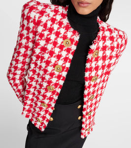 Balmain Houndstooth tweed jacket