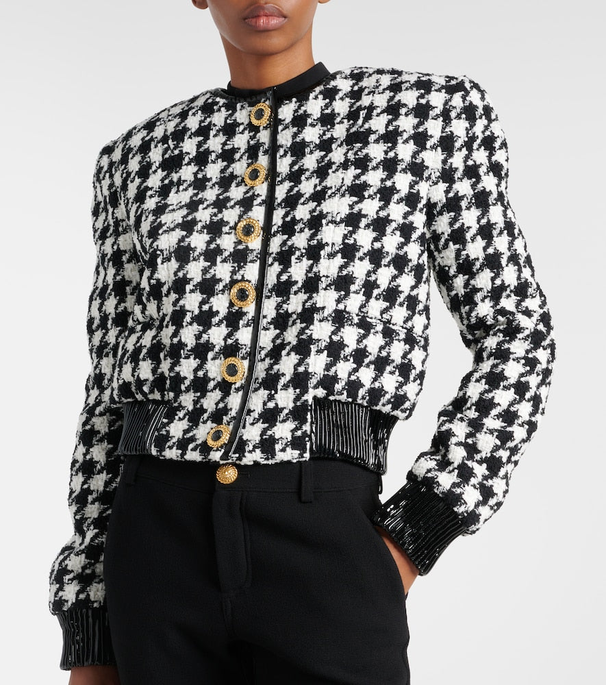 Balmain Houndstooth tweed jacket