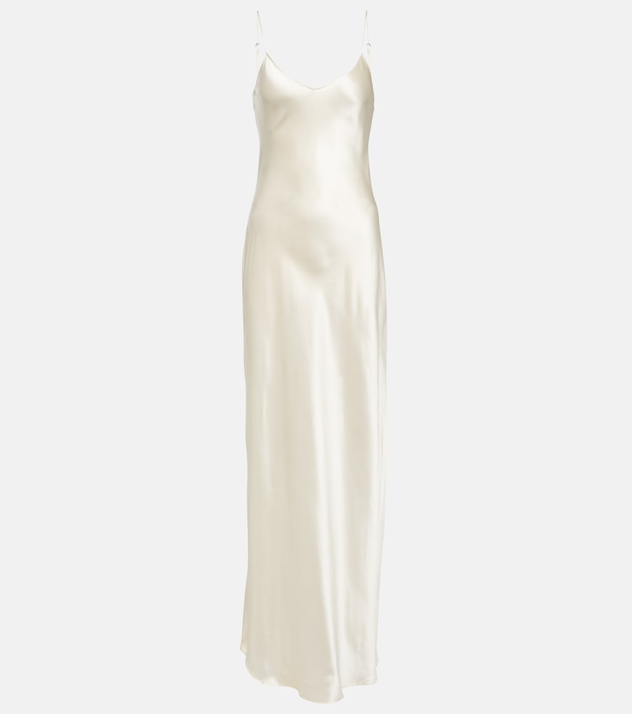 Nili Lotan Cami silk satin maxi dress. Nili Lotan Cami 丝缎超长连衣裙
