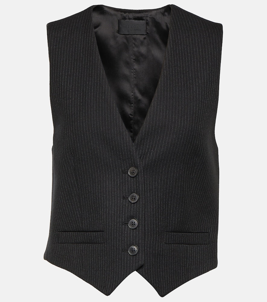 Nili Lotan Ismael pinstriped wool vest - Nili Lotan Ismael 细条纹羊毛背心