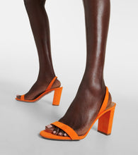 Aquazzura So Nude 85 suede block sandals