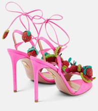 Aquazzura Strawberry Punch 105 raffia sandals