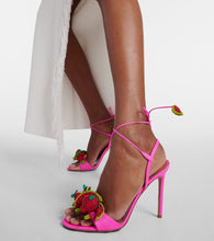 Aquazzura Strawberry Punch 105 raffia sandals