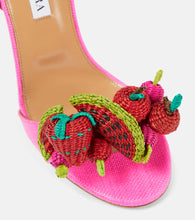 Aquazzura Strawberry Punch 105 raffia sandals