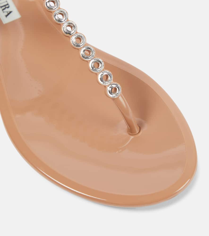 Aquazzura Almost Bare embellished PVC sandals