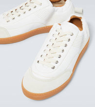 Dries Van Noten Suede-trimmed leather sneakers