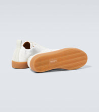 Dries Van Noten Suede-trimmed leather sneakers