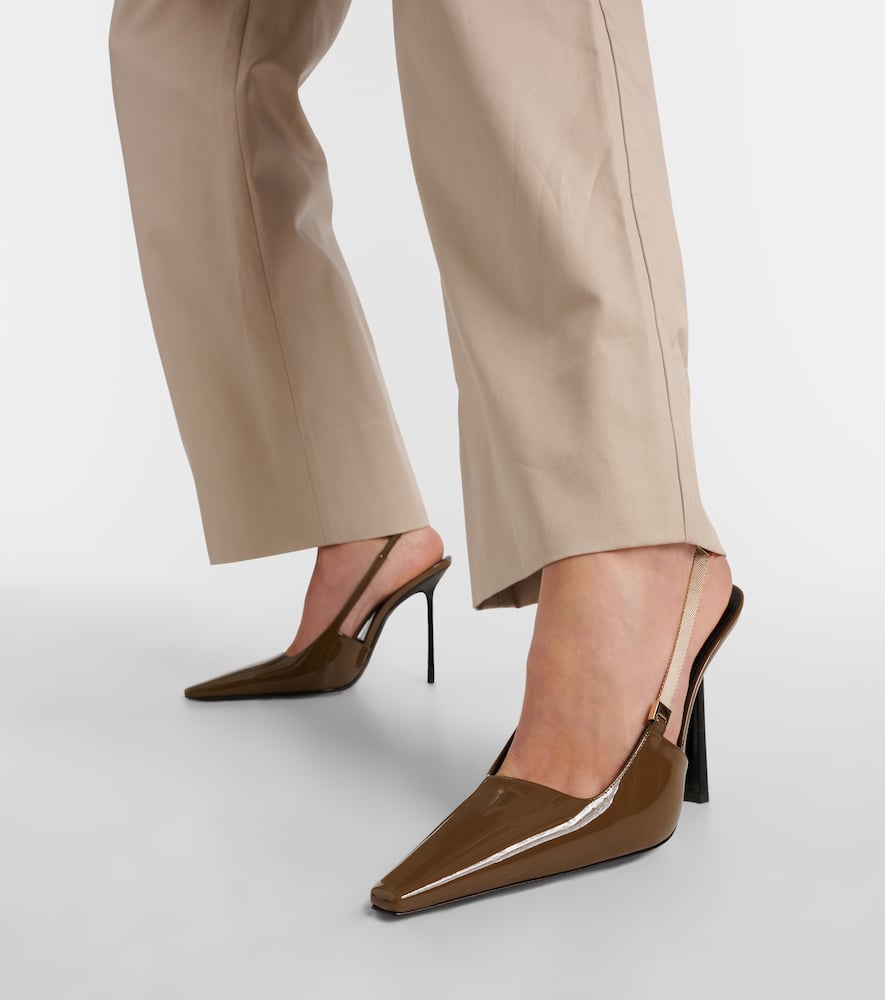 Saint Laurent Blake 110 patent leather slingback pumps