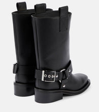 Ganni Faux leather biker boots