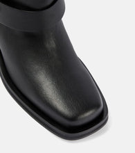 Ganni Faux leather biker boots