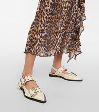Ganni Faux leather ballet flats