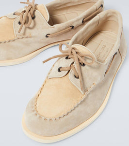 John Lobb Foil suede boat shoes