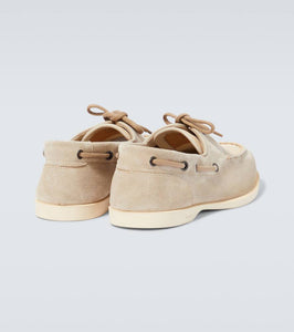 John Lobb Foil suede boat shoes