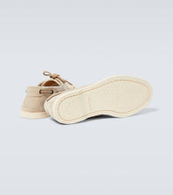 John Lobb Foil suede boat shoes