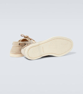 John Lobb Foil suede boat shoes