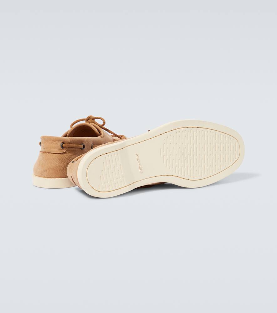 John Lobb Foil leather boat shoes
