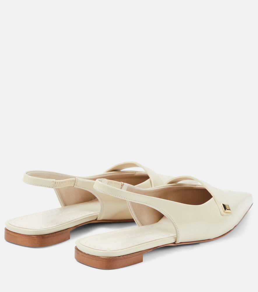 Max Mara Leather slingback ballet flats