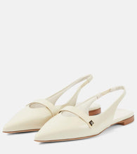 Max Mara Leather slingback ballet flats