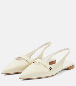 Max Mara Leather slingback ballet flats