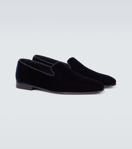 Manolo Blahnik Mario velvet loafers