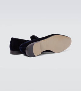 Manolo Blahnik Mario velvet loafers