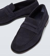 Manolo Blahnik Perry suede penny loafers
