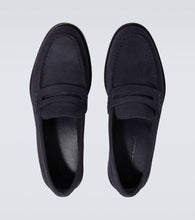 Manolo Blahnik Perry suede penny loafers