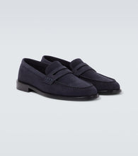 Manolo Blahnik Perry suede penny loafers