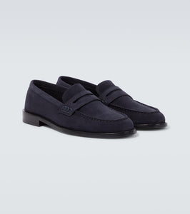 Manolo Blahnik Perry suede penny loafers