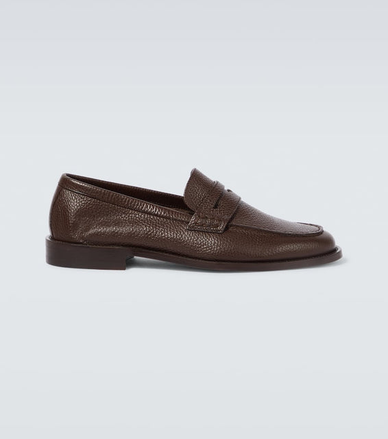 Manolo Blahnik Perry leather penny loafers