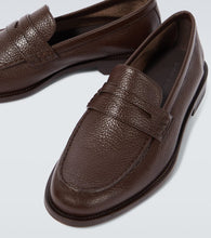 Manolo Blahnik Perry leather penny loafers