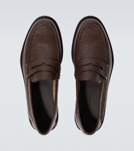 Manolo Blahnik Perry leather penny loafers