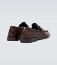 Manolo Blahnik Perry leather penny loafers