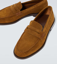 Manolo Blahnik Perry suede penny loafers