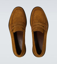 Manolo Blahnik Perry suede penny loafers