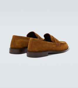 Manolo Blahnik Perry suede penny loafers