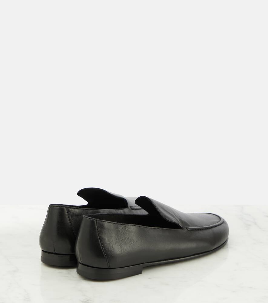 The Row Colette leather loafers