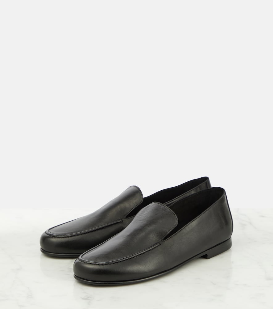 The Row Colette leather loafers