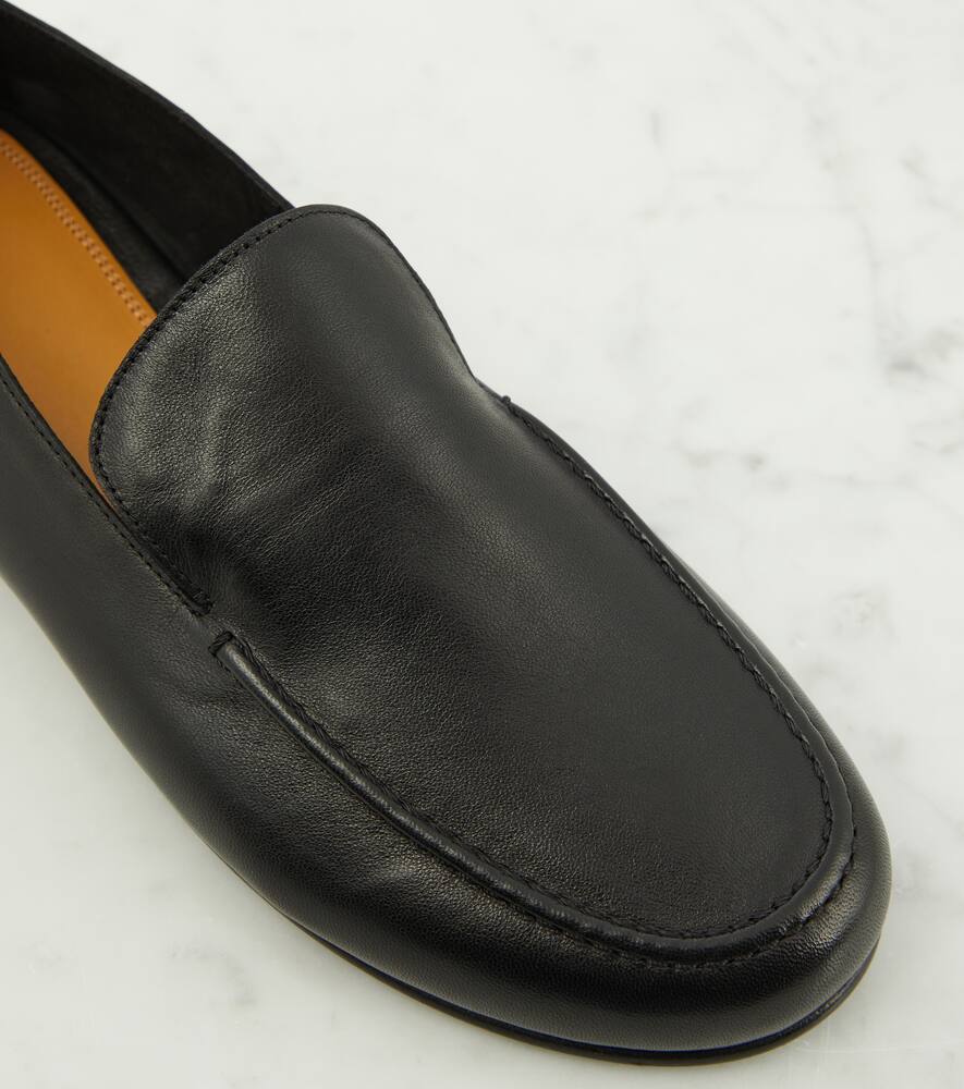 The Row Colette leather loafers