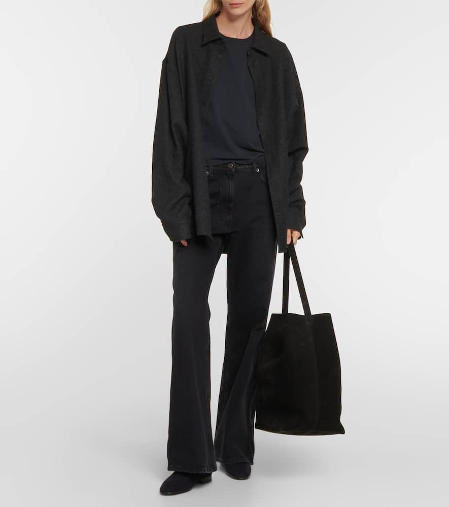 The Row Sophie suede loafers