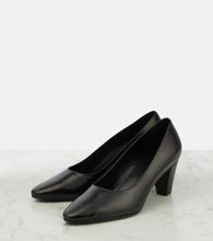 The Row Charlotte leather pumps