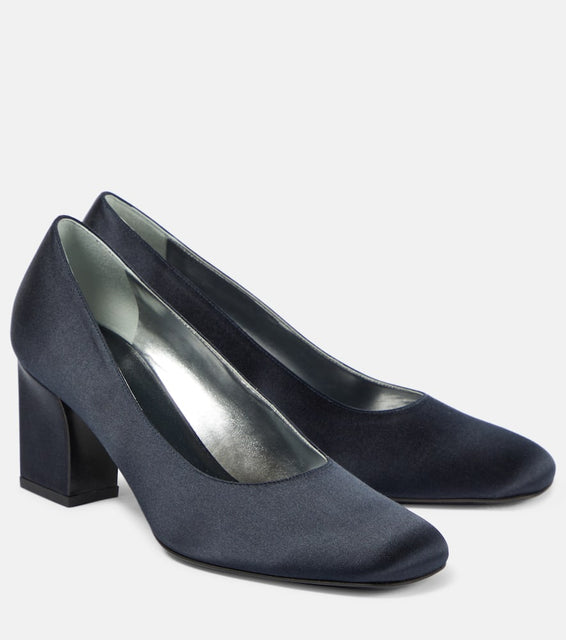 The Row Fiore satin pumps