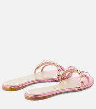 Giambattista Valli Embellished mirrored leather sandals
