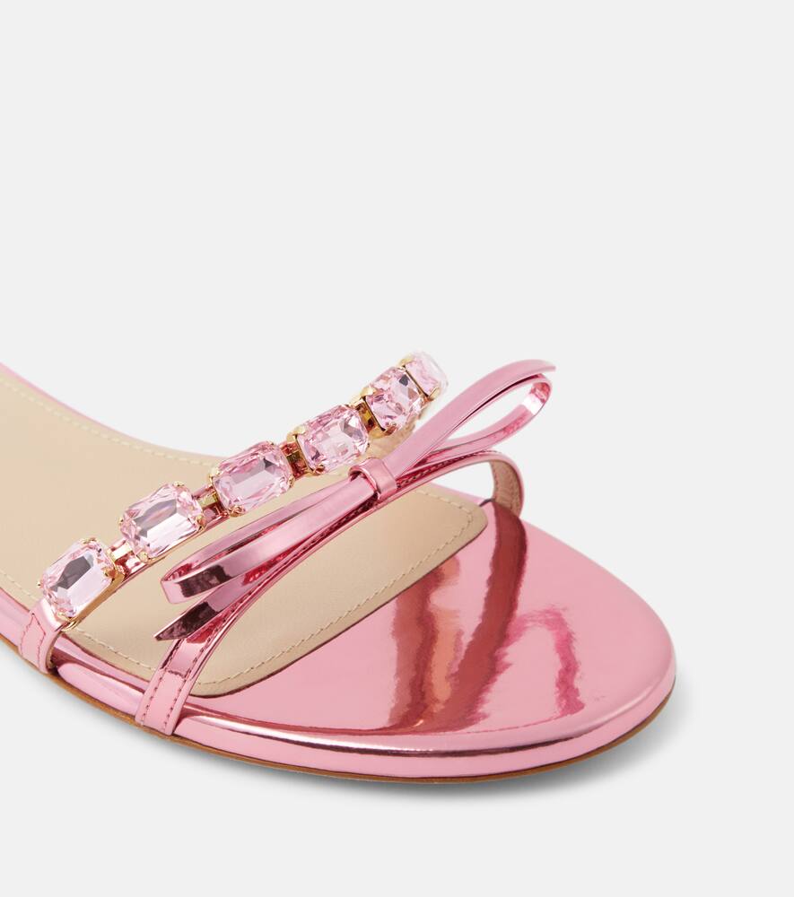 Giambattista Valli Embellished mirrored leather sandals