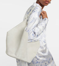 Khaite Lotus Medium suede tote bag