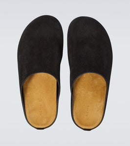 The Row Hugo suede clogs