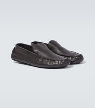 The Row Lucca leather loafers