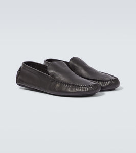 The Row Lucca leather loafers