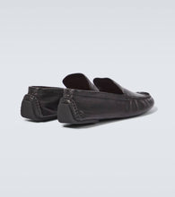 The Row Lucca leather loafers